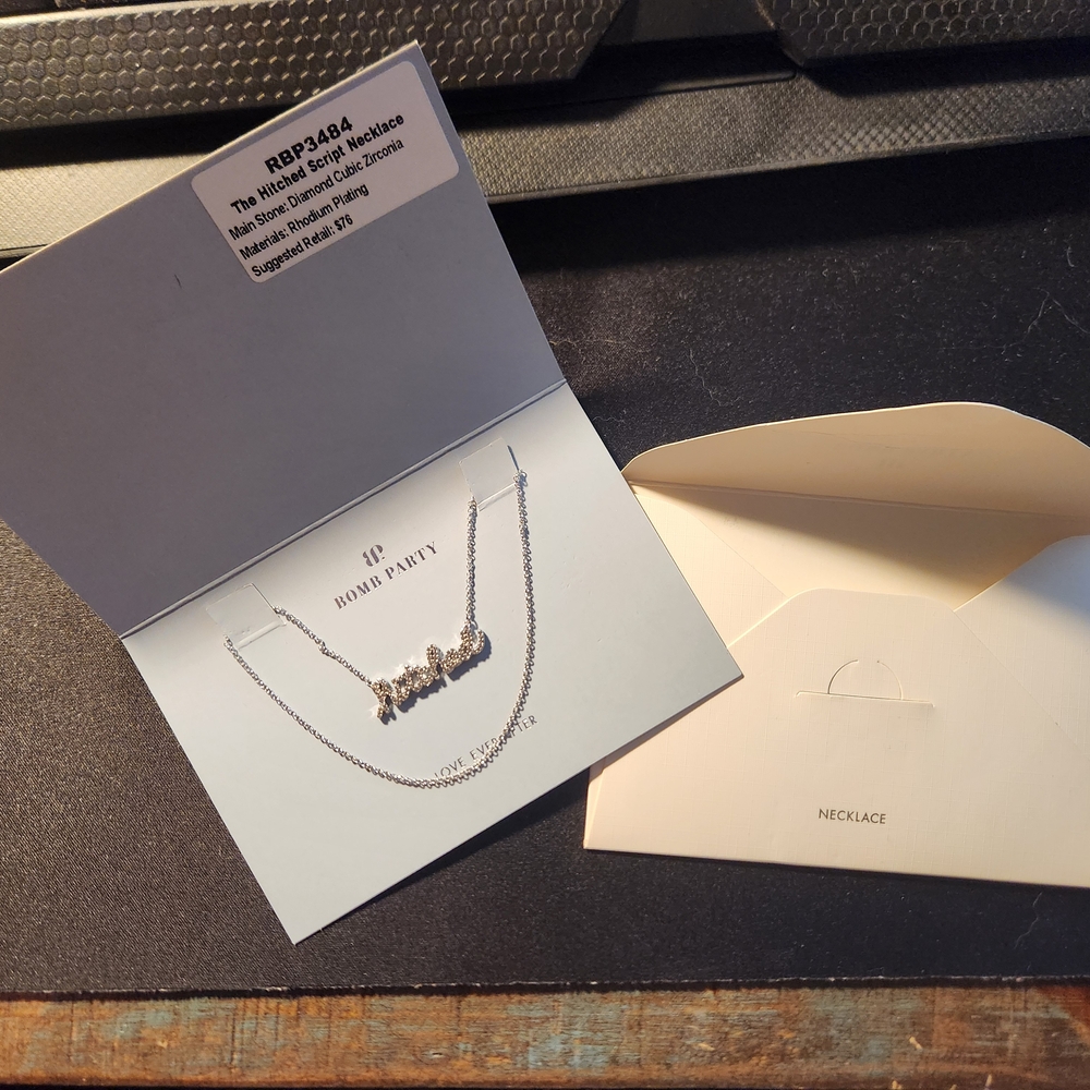 Bomb Party The Hitched Script Necklace - RBP3484